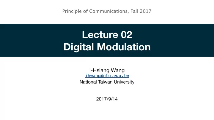 lecture 02 digital modulation