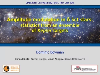 Amplitude modulation in  Sct stars:  statistics from an ensemble  of Kepler targets