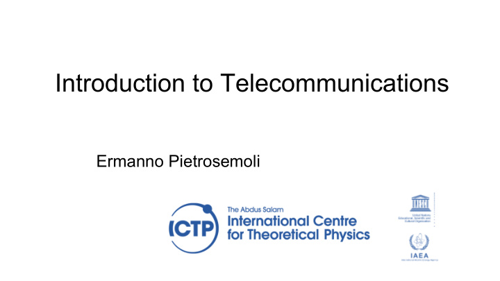 introduction to telecommunications