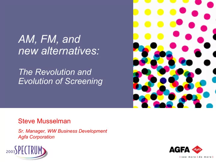 am fm and new alternatives