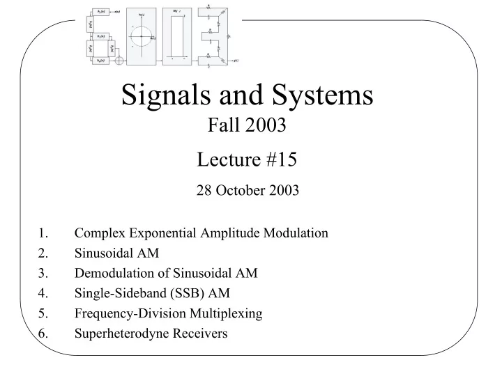 signals and systems