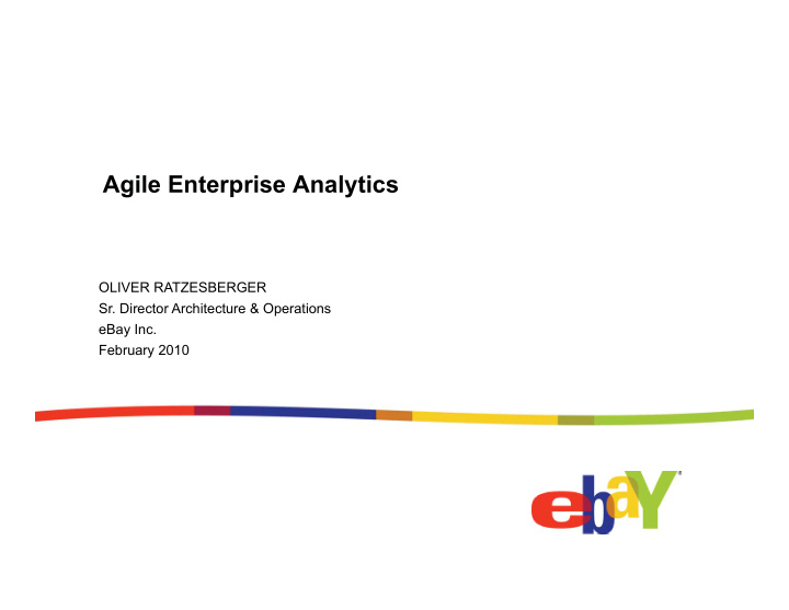agile enterprise analytics