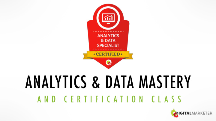 analytics data mastery