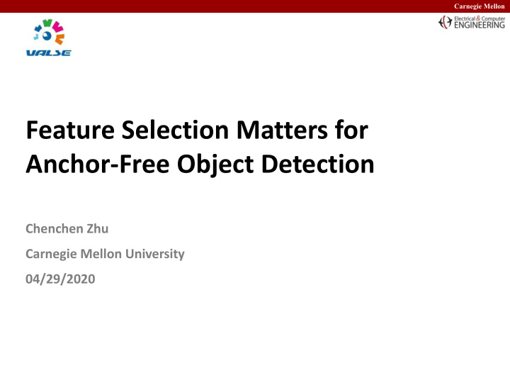 feature selection matters for anchor free object detection