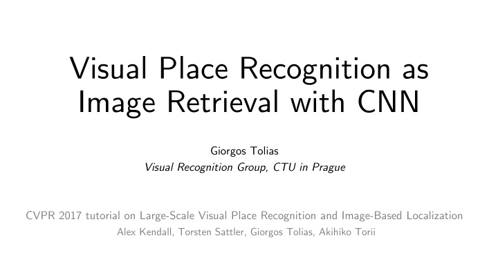 image retrieval with cnn