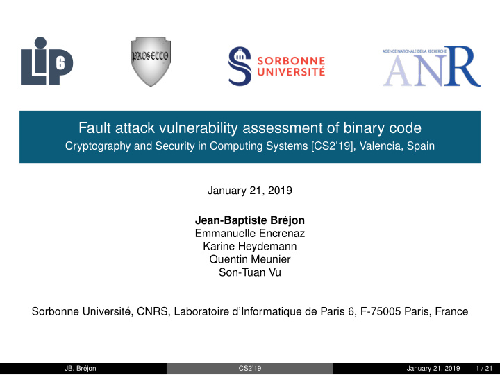 fault attack vulnerability assessment of binary code
