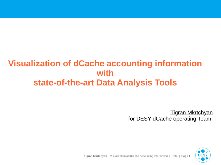 visualization of dcache accounting information with state