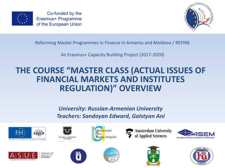 the course master class actual issues of