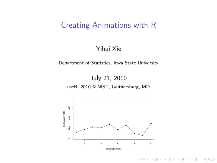 creating animations with r