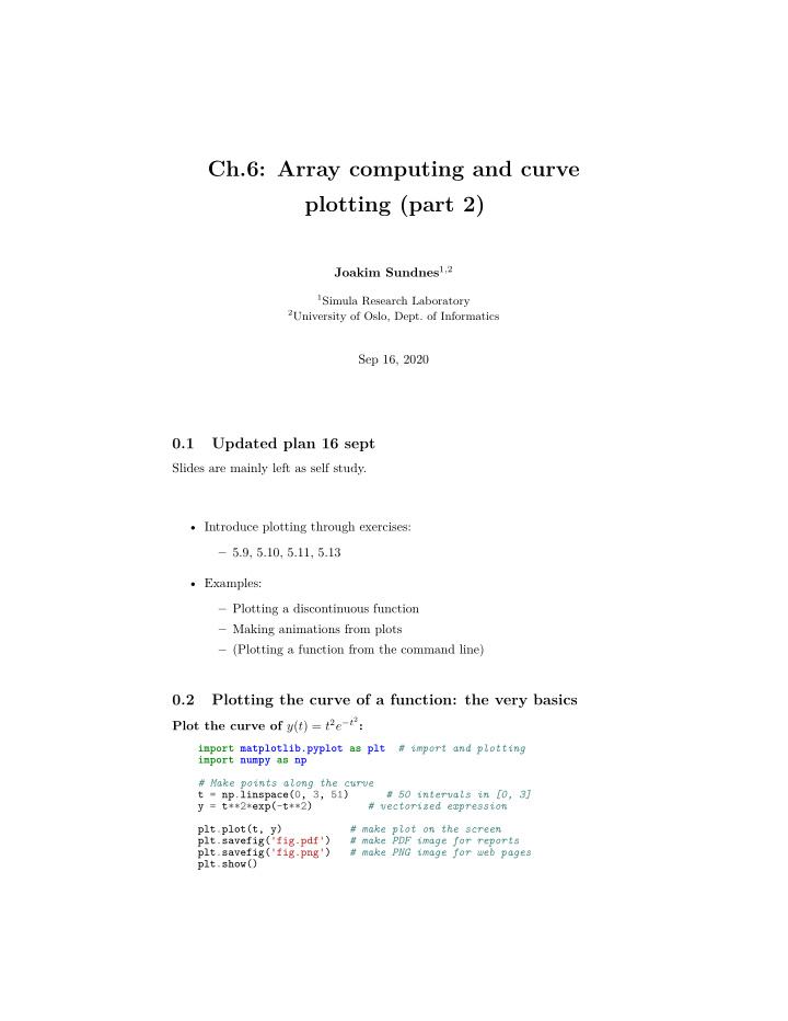 ch 6 array computing and curve plotting part 2