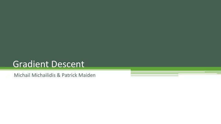 gradient descent