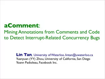 aComment :  Mining Annotations from Comments and Code  to Detect Interrupt-Related Concurrency Bugs