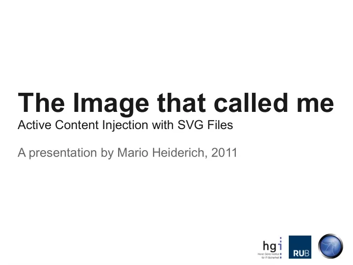 the image that called me