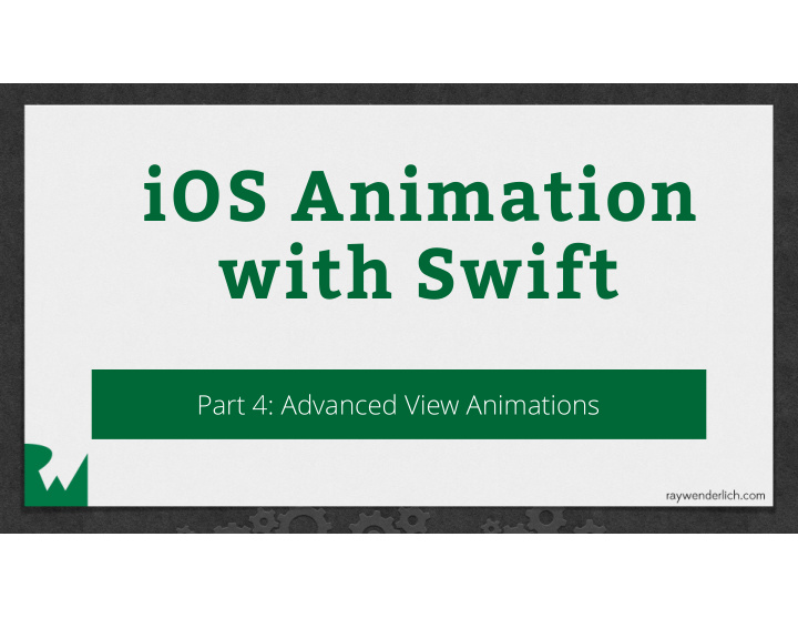 ios animation with swift