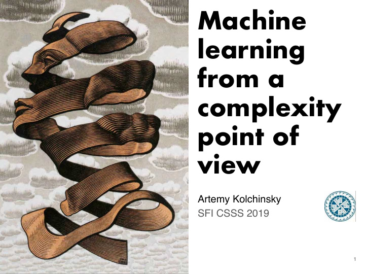 machine learning from a complexity point of view