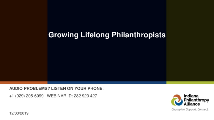 growing lifelong philanthropists