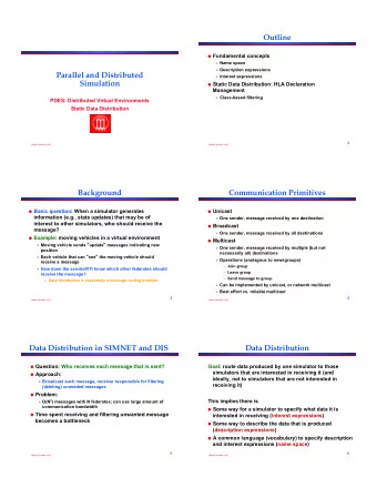 Outline  Fundamental concepts  Name space  Description expressions  Parallel and Distributed