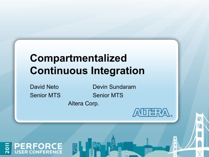 compartmentalized continuous integration