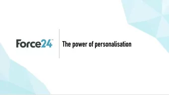 The new battleground  The power of personalisation  James Skellington  Strategic Automation