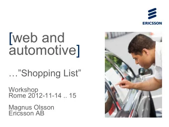[web and  automotive]  tle  70 pt  Shopping List  S  Workshop  Rome 2012-11-14 .. 15