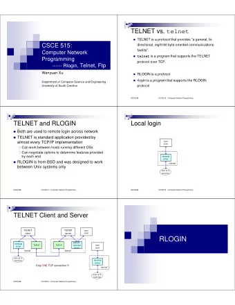 RLOGIN  pseudo-  terminal  TCP/IP  TCP/IP  terminal  login  driver  driver  shell  kernel  kernel