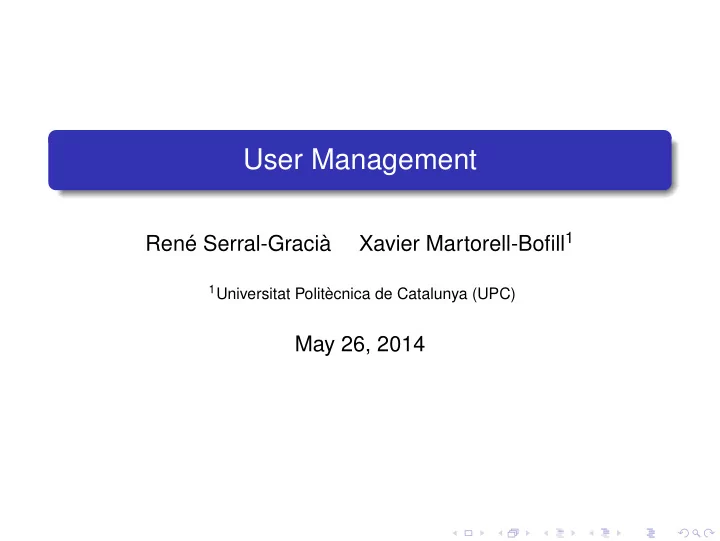 user management