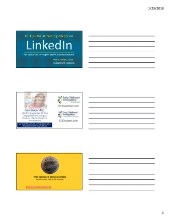 LinkedIn  For c  r consultants s  nsultants serving the  ing the Earl  Early Chil  y Childhood I