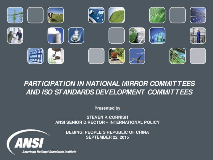 participation in national mirror committees