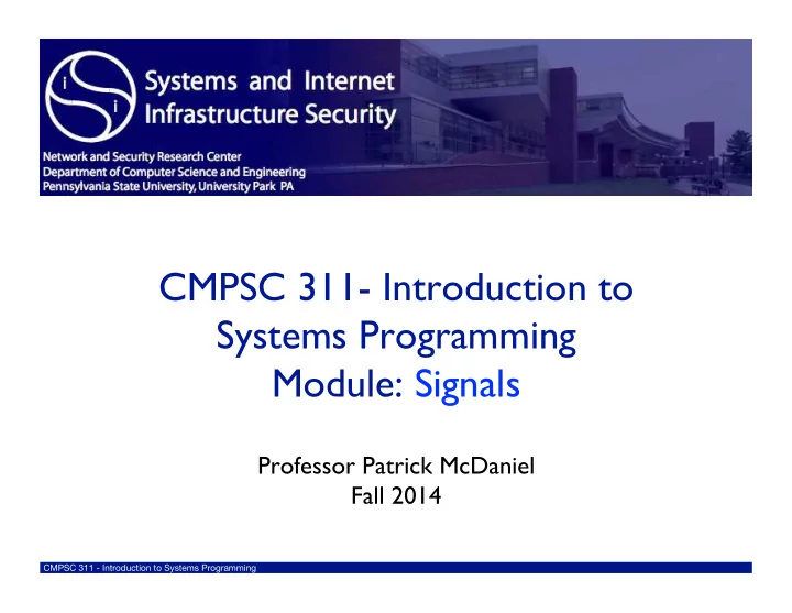 cmpsc 311 introduction to systems programming module