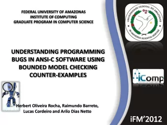 COUNTER-EXAMPLES  Herbert Oliveira Rocha, Raimundo Barreto,  Lucas Cordeiro and Arilo Dias Netto