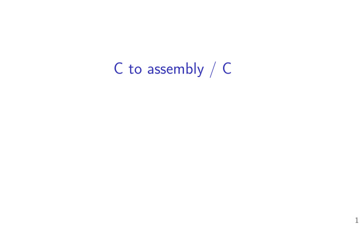 c to assembly c