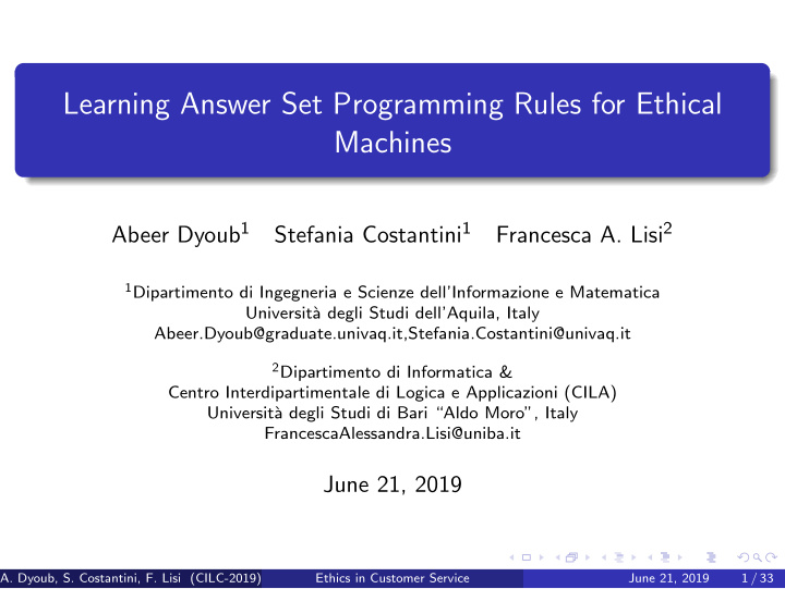 learning answer set programming rules for ethical machines