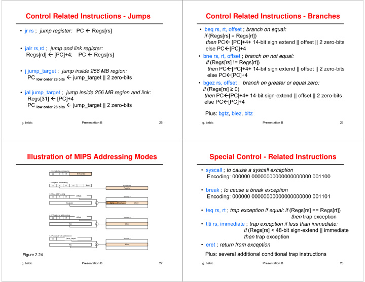 control related instructions jumps control related