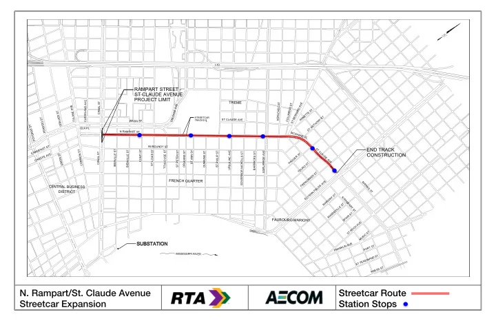 n rampart st claude avenue streetcar route streetcar