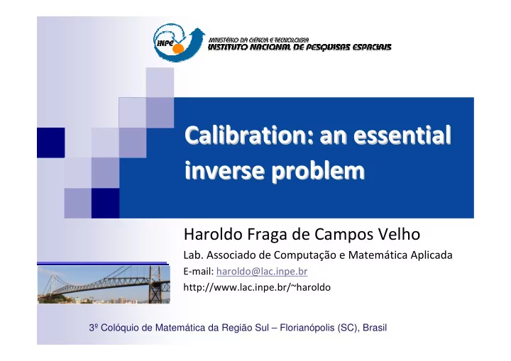 calibration an essential calibration an essential inverse