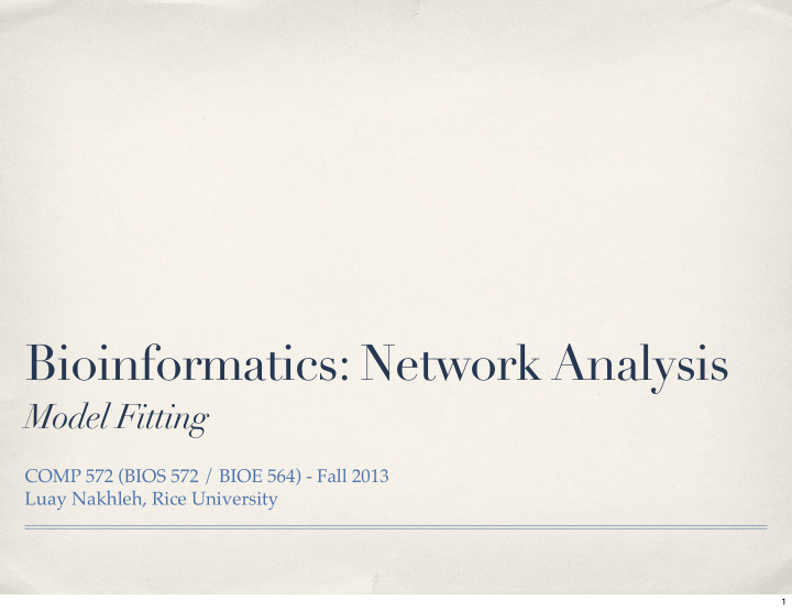 bioinformatics network analysis