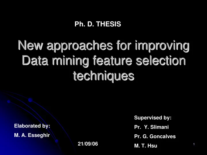 new approaches for improving new approaches for improving