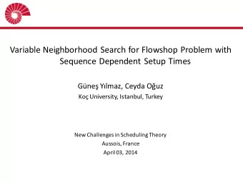 Outline  Introduction  Literature Review  Variable Neighborhood Search  Computational