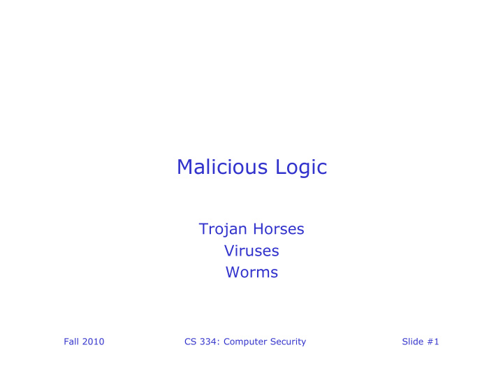 malicious logic