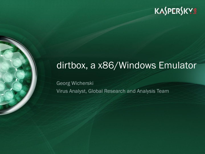 dirtbox a x86 windows emulator