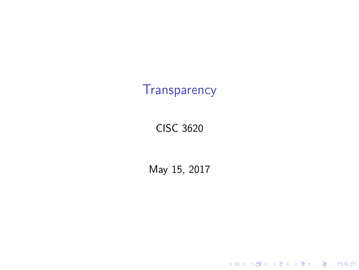 transparency