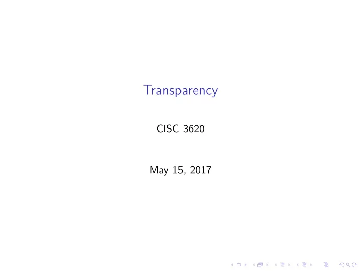 transparency