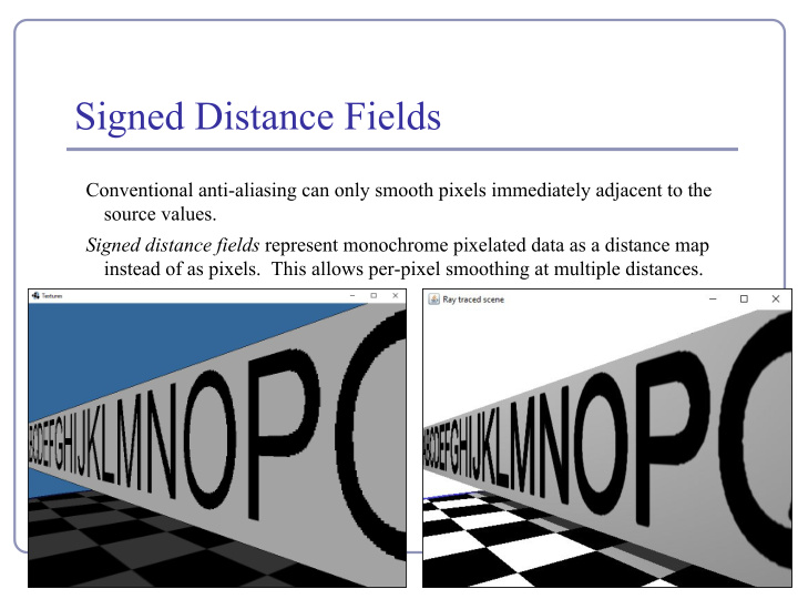 signed distance fields