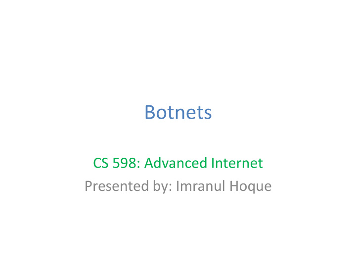 botnets
