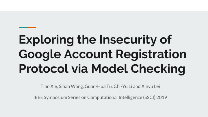 exploring the insecurity of google account registration