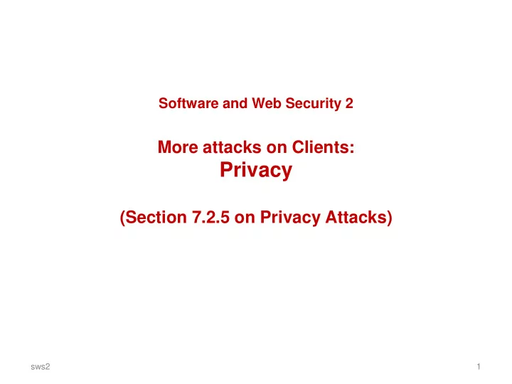 privacy