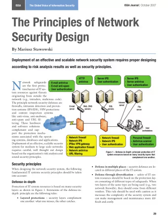 N  etwork  safeguards  are the first protec-  tion barrier of IT sys-  tem resources against