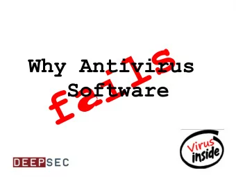 Why Antivirus  Software  whoami  IT-Security Consultant  Doing pentesting since two years