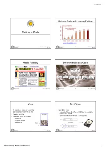 Malicious Code  Karlstads universitet  mCrowds: Anonymity for the mobile Internet  Karlstads