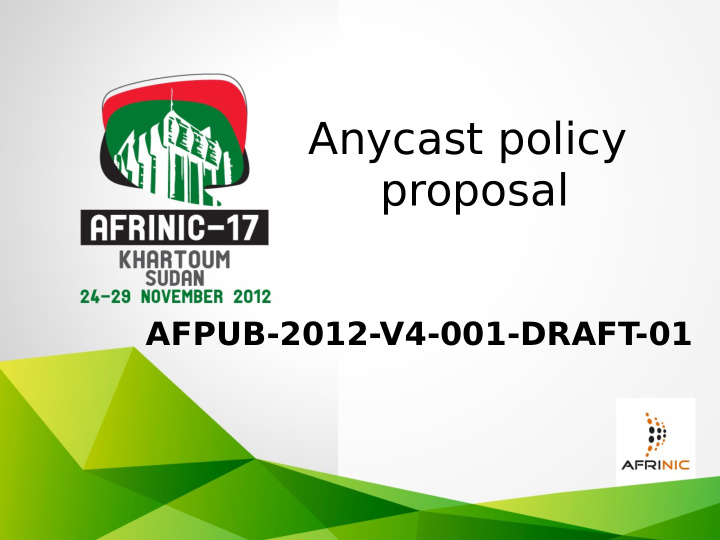 anycast policy proposal